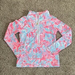 Lilly Pulitzer Pink and Blue Floral Sweatshirt